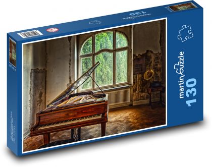 Room with piano - Puzzle 130 pieces, size 28.7x20 cm 