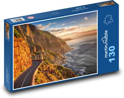 Kręta droga przybrzeżna - Puzzle 130 elementów, rozmiar 28,7x20 cm