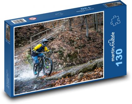 Sport, rower, MTB - Puzzle 130 elementów, rozmiar 28,7x20 cm