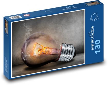 Stara żarówka - Puzzle 130 elementów, rozmiar 28,7x20 cm