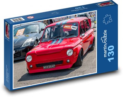 Závodné auto - Hillman - Puzzle 130 dielikov, rozmer 28,7x20 cm 
