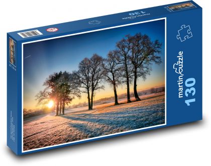 Zimní krajina - Puzzle 130 dílků, rozměr 28,7x20 cm