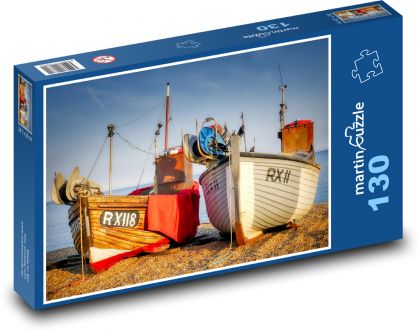 Fishing vessels - Puzzle 130 pieces, size 28.7x20 cm 