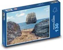 Plachetnice, moře Puzzle 130 dílků - 28,7 x 20 cm