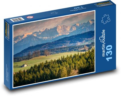 Rakousko - Alpy - Puzzle 130 dílků, rozměr 28,7x20 cm