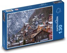 Wsie w górach Puzzle 130 elementów - 28,7x20 cm