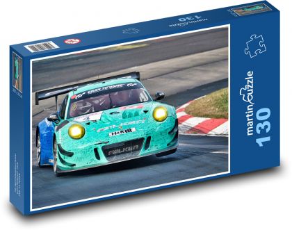 Grüner Rennwagen - Puzzle - 130 Teile