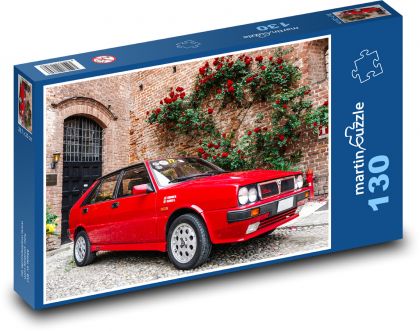 Italian car icon - Puzzle 130 pieces, size 28.7x20 cm 