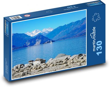 Taliansko - jazero Maggiore - Puzzle 130 dielikov, rozmer 28,7x20 cm 