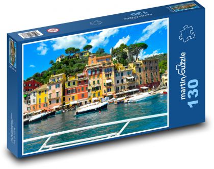Itálie - Portofino  - Puzzle 130 dílků, rozměr 28,7x20 cm