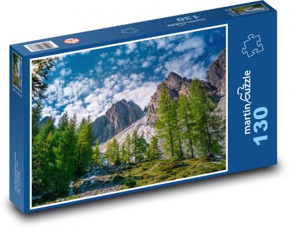 Rakousko - Alpy - Puzzle 130 dílků, rozměr 28,7x20 cm