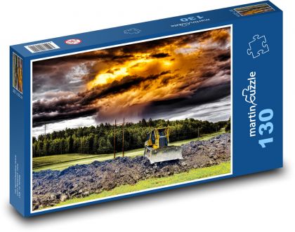 Bagr technika - puzzle 130 dílků