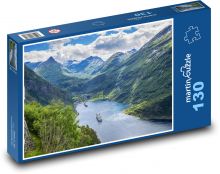 Nórsko - Fjordy Puzzle 130 dielikov - 28,7 x 20 cm 