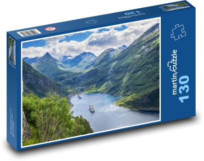 Nórsko - Fjordy - Puzzle 130 dielikov, rozmer 28,7x20 cm 