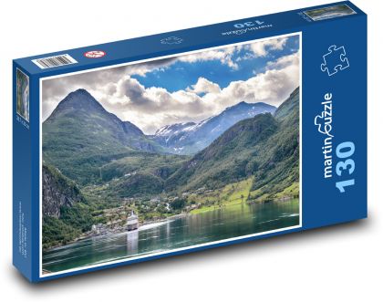 Norsko - Fjordy - Puzzle 130 dílků, rozměr 28,7x20 cm