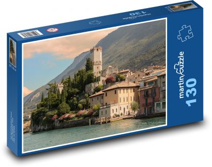 Itálie - Malcesine - Puzzle 130 dílků, rozměr 28,7x20 cm