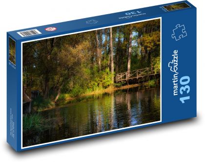Lake in the forest - Puzzle 130 pieces, size 28.7x20 cm 
