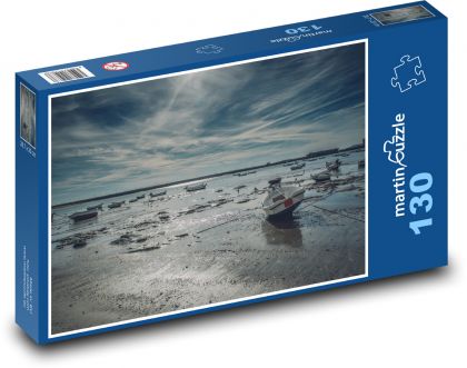 Łodzie plażowe - Puzzle 130 elementów, rozmiar 28,7x20 cm