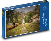 staré nádražie Puzzle 130 dielikov - 28,7 x 20 cm 