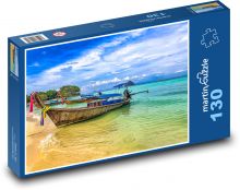 Tajlandia - łodzie Puzzle 130 elementów - 28,7x20 cm