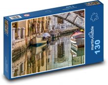 Benátky - lodě Puzzle 130 dílků - 28,7 x 20 cm