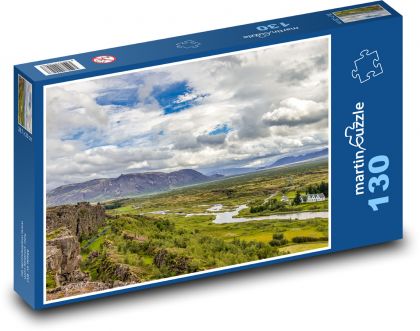 Island - příroda - Puzzle 130 dílků, rozměr 28,7x20 cm