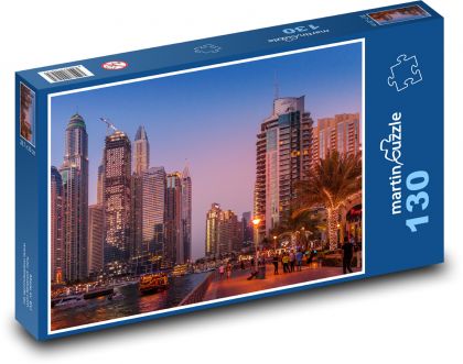 večerné mesto - Dubaj - Puzzle 130 dielikov, rozmer 28,7x20 cm 
