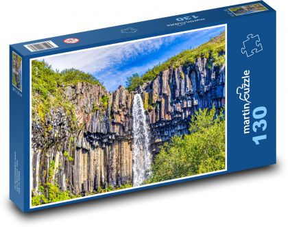 Vodopád padajúci zo skaly - Puzzle 130 dielikov, rozmer 28,7x20 cm 