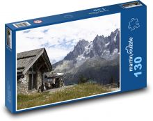 Alpy - Mont Blanc Puzzle 130 dílků - 28,7 x 20 cm