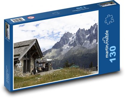 Alpy - Mont Blanc - Puzzle 130 dílků, rozměr 28,7x20 cm