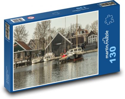 Holandsko - přístav - Puzzle 130 dílků, rozměr 28,7x20 cm