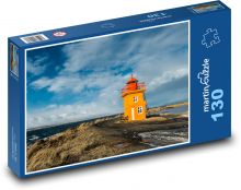 Island - Leuchtturm Puzzle 130 Teile - 28,7x20 cm