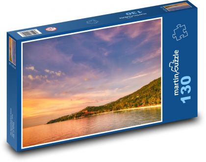 Západ slunce v zátoce - puzzle 130 dílků