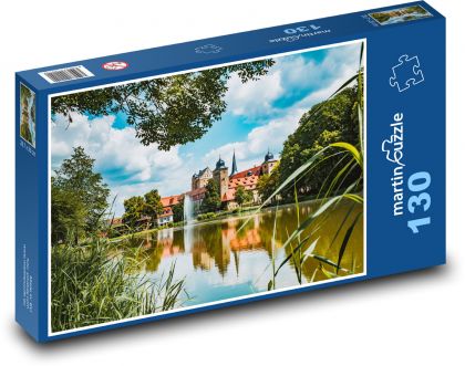 Zámok pri jazere - Puzzle 130 dielikov, rozmer 28,7x20 cm 