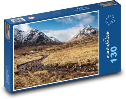 Skotsko - Vysočina - Puzzle 130 dílků, rozměr 28,7x20 cm