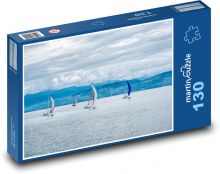 Plachetnice na jezeře Puzzle 130 dílků - 28,7 x 20 cm