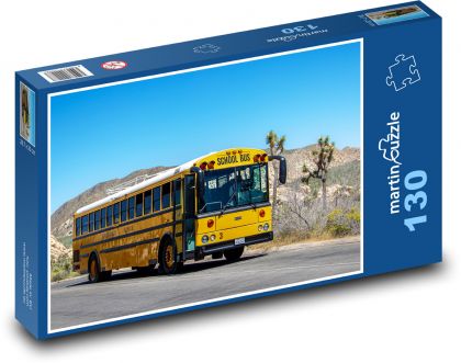 Školní autobus - Puzzle 130 dílků, rozměr 28,7x20 cm