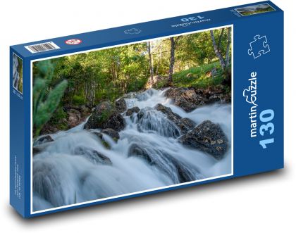 Burzliwy strumień - Puzzle 130 elementów, rozmiar 28,7x20 cm
