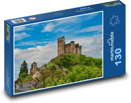 Hrad na zeleném kopci - puzzle 130 dílků