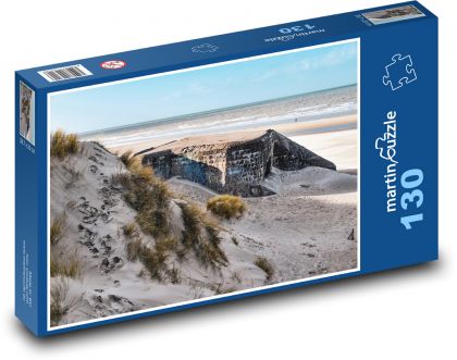 Pevnost, písek, pláž - Puzzle 130 dílků, rozměr 28,7x20 cm