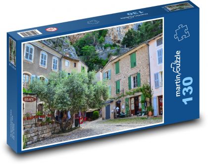 Francie - Moustiers-Sainte-Marie - Puzzle 130 dílků, rozměr 28,7x20 cm