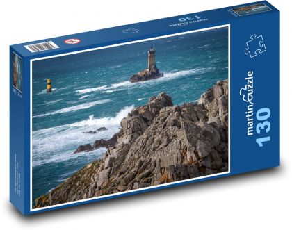 Sea, lighthouse, cliff - Puzzle 130 pieces, size 28.7x20 cm 