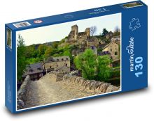 Bridge, castle, village Puzzle 130 pieces - 28.7 x 20 cm