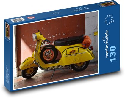 Italský retro skútr - puzzle 130 dílků