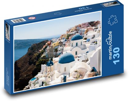 Řecko - Santorini - Puzzle 130 dílků, rozměr 28,7x20 cm