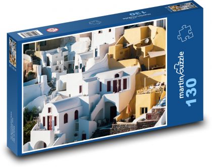 Řecko - Santorini - Puzzle 130 dílků, rozměr 28,7x20 cm