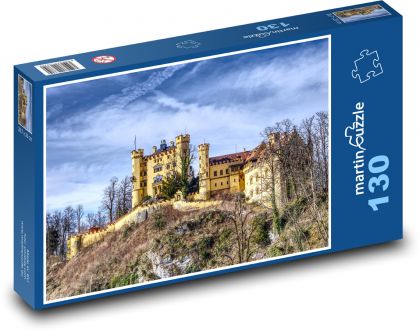 Zamek Hohenschwangau - Puzzle 130 elementów, rozmiar 28,7x20 cm