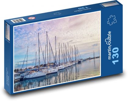Yachthafen bei Sonnenaufgang - Puzzle - 130 Teile