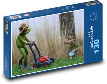 Merry flip-flops in the garden - Puzzle 130 pieces, size 28.7x20 cm 