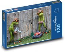 Žabí zahradníci v akci Puzzle 130 - 28,7x20 cm